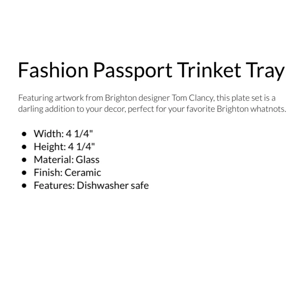 Brighton Fashion Passport Trinket Tray